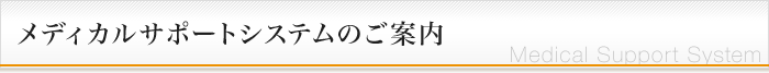 メディカルサポートシステムのご案内