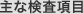主な検査項目